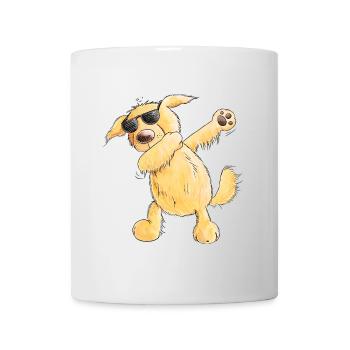 Funny Dab Dance Golden Retriever I Dog Comic - Mug blanc - blanc - Devant