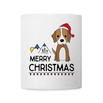 Noël drôle avec un chien pour des amis - Mug blanc - blanc - Devant