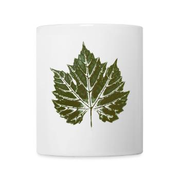 Grape leaf GREEN - leaf print - WINER & GARDEN - Mug - white - Front