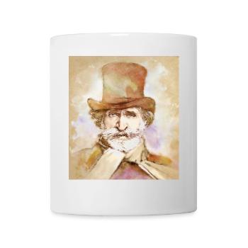 Giuseppe Verdi in watercolor style - Mug - white - Front