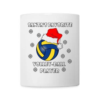 Der Lieblings-VOLLEY-Spieler des Weihnachtsmanns - Tasse - Weiß - Vorne