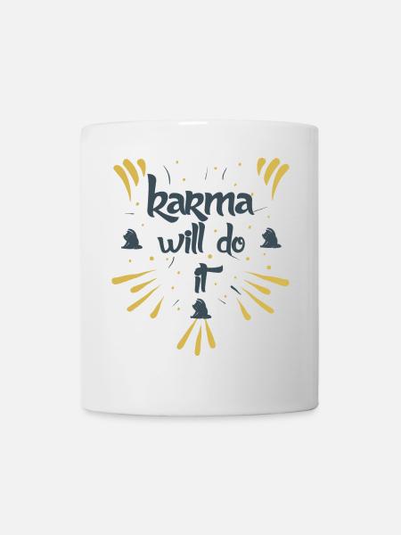 karma will do it kontiki - Tasse - Weiß