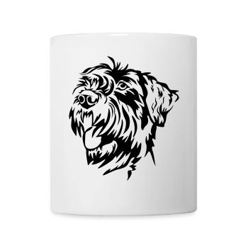 Riesenschnauzer Kopf - Tasse - Weiß - Vorne
