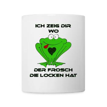 Ich zeig Dir wo der Frosch die Locken hat - Tasse - Weiß - Vorne