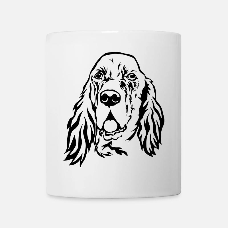 Englischer Setter Kopf - Tasse - Weiß
