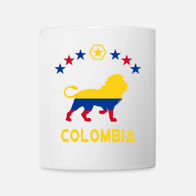 Kolumbien Löwen Design / Geschenkidee - Tasse - Weiß
