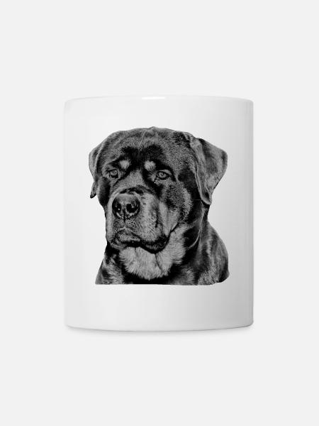 Rottweiler chien chien de garde chiens - Mug blanc - blanc
