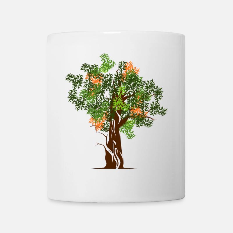 nature trees trees tree forest colors autumn spring - Mug - white