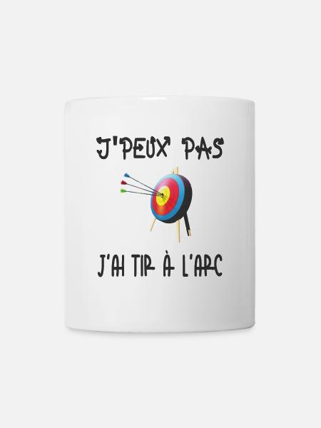 j'peux pas j'ai tir a l'arc - Mug blanc - blanc