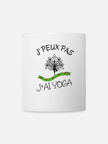 je peux pas, j'ai yoga - Mug blanc - blanc
