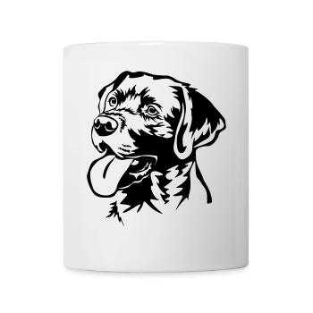 Labrador Retriever Kopf - Tasse - Weiß - Vorne
