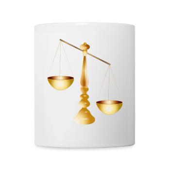 two scales on a beam with stand - Mug - white - Front