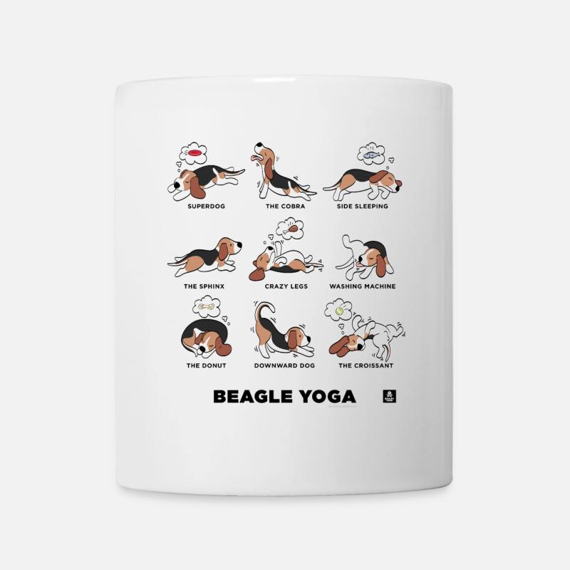 BEAGLE YOGA - Tasse - Weiß