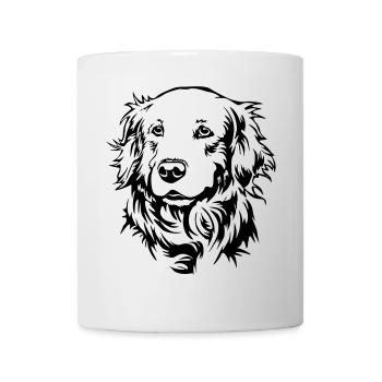 Tête de golden retriever - Mug blanc - blanc - Devant