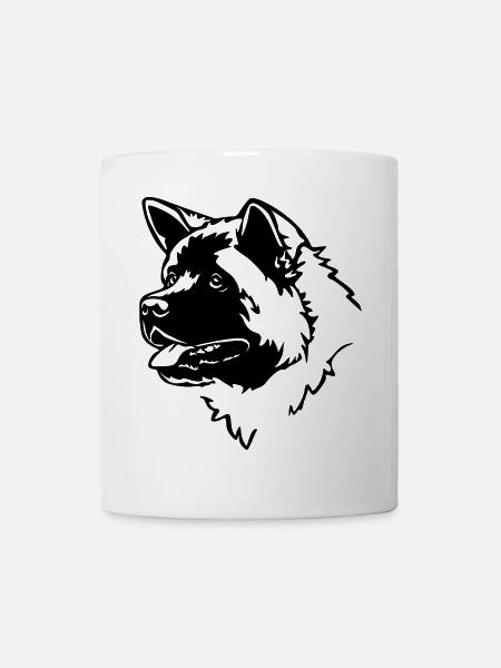 American Akita Tête - Mug blanc - blanc