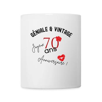 anniversaire 70 ans - Mug blanc - blanc - Devant