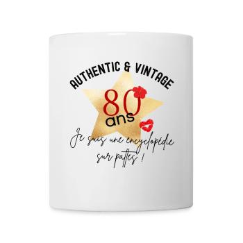 anniversaire 80 ans - Mug blanc - blanc - Devant