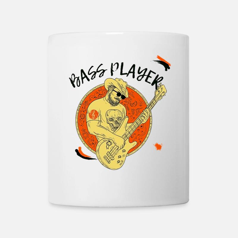 Vintage Skull Rock Guitar - Mug - white