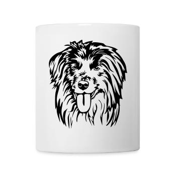 Berger des Pyrénées Kopf - Mug - white - Front