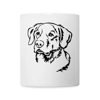 Tête de labrador - Mug blanc - blanc - Devant