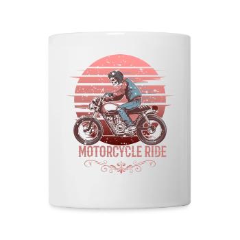 Motorradfahrer - Tasse - Weiß - Vorne