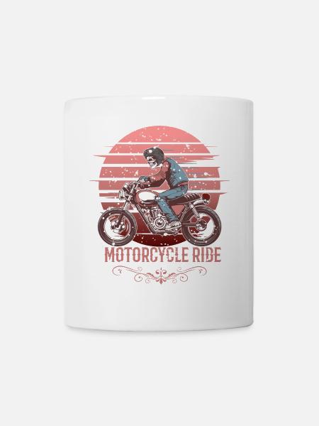 Motorradfahrer - Tasse - Weiß