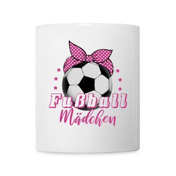 Fußball Mädchen Frauenfußball Fußballerin Geschenk - Tasse - Weiß - Vorne