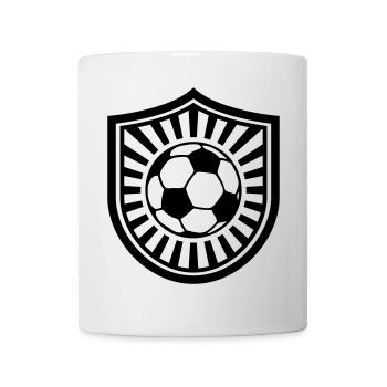Fußball Emblem Personalisierbar Simpel Einfach - Tasse - Weiß - Vorne