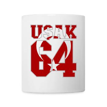 Usak 64 Drapeau de la Turquie - Mug blanc - blanc - Devant