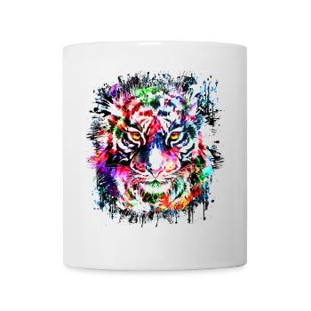 Tiger - Colorful Tiger Head - Tiger Cat - Mug - white - Front