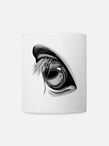 Vue de cheval - Mug blanc - blanc