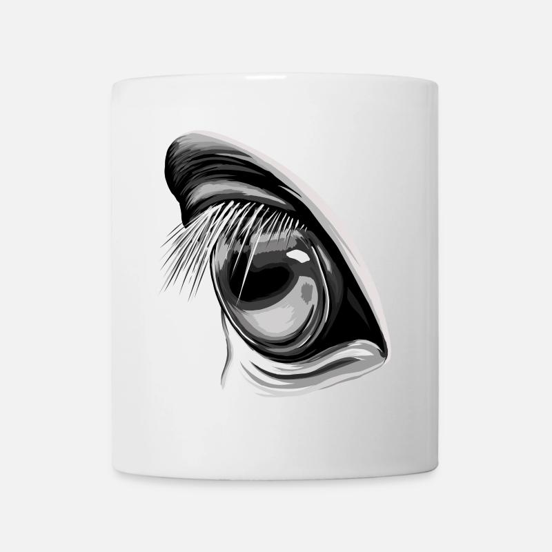 Vue de cheval - Mug blanc - blanc