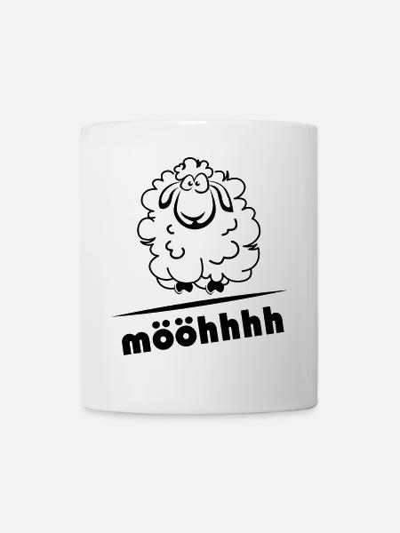 Schaf Schafe comic cartoon Tiere Logo icon Symbol - Tasse - Weiß