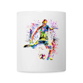 I love soccer - soccer player colourful - Mug - white - Front