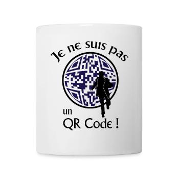 Je ne suis pas un QR-Code ! Message Parodie Série - Mug blanc - blanc - Devant