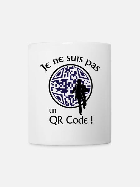 Je ne suis pas un QR-Code ! Message Parodie Série - Mug blanc - blanc