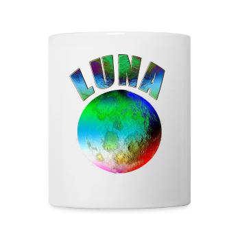 Luna Lune Arc-en-ciel - Mug blanc - blanc - Devant