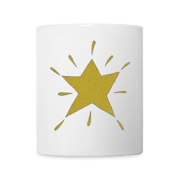 stern mosaik - Tasse - Weiß - Vorne