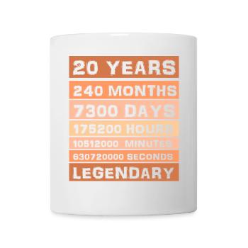 20 Years Legendary - Anniversary, Anniversary, Company - Mug - white - Front