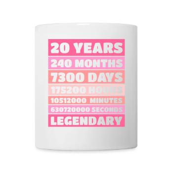 20 Years Legendary - Anniversary, Anniversary, Company - Mug - white - Front