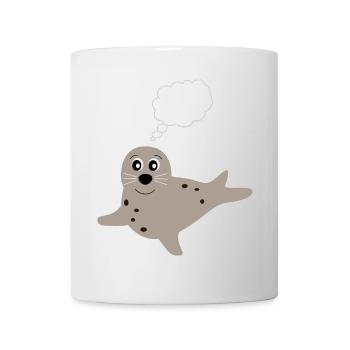 Seehund Seehunde Robbe Robben Tiere - Tasse - Weiß - Vorne