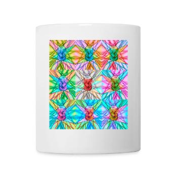 Boîte vibrante et motif de lumière abstrait - Mug blanc - blanc - Devant