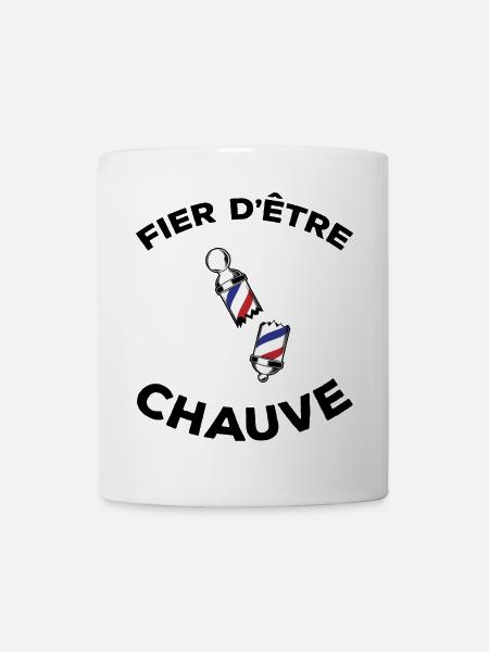 Fier d'être chauve Cadeau drôle pour homme chauve - Mug blanc - blanc