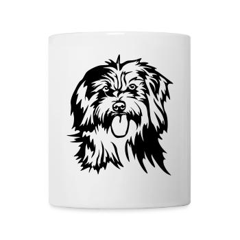 Tête de Berger des Pyrénées - Mug blanc - blanc - Devant