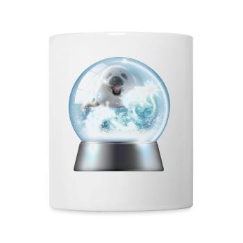 Snow Globe Puppy in Winter Glint - Mug - white - Front