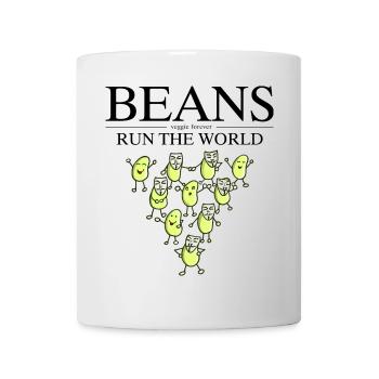 Dicton végétalien bean cool - Mug blanc - blanc - Devant