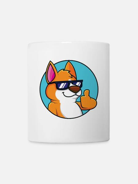 Cooler Fuchs - Daumen hoch - Tasse - Weiß