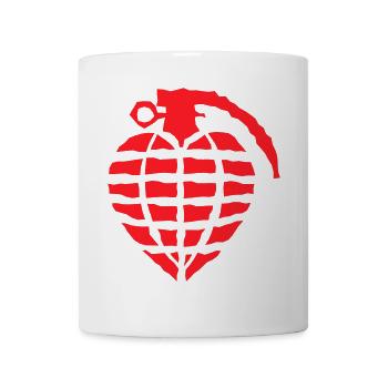 Herzgranaten-Liebe - Tasse - Weiß - Vorne