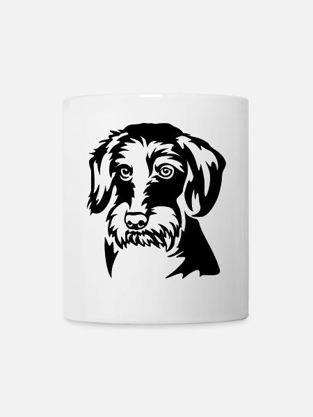 Dackel Kopf - Tasse - Weiß