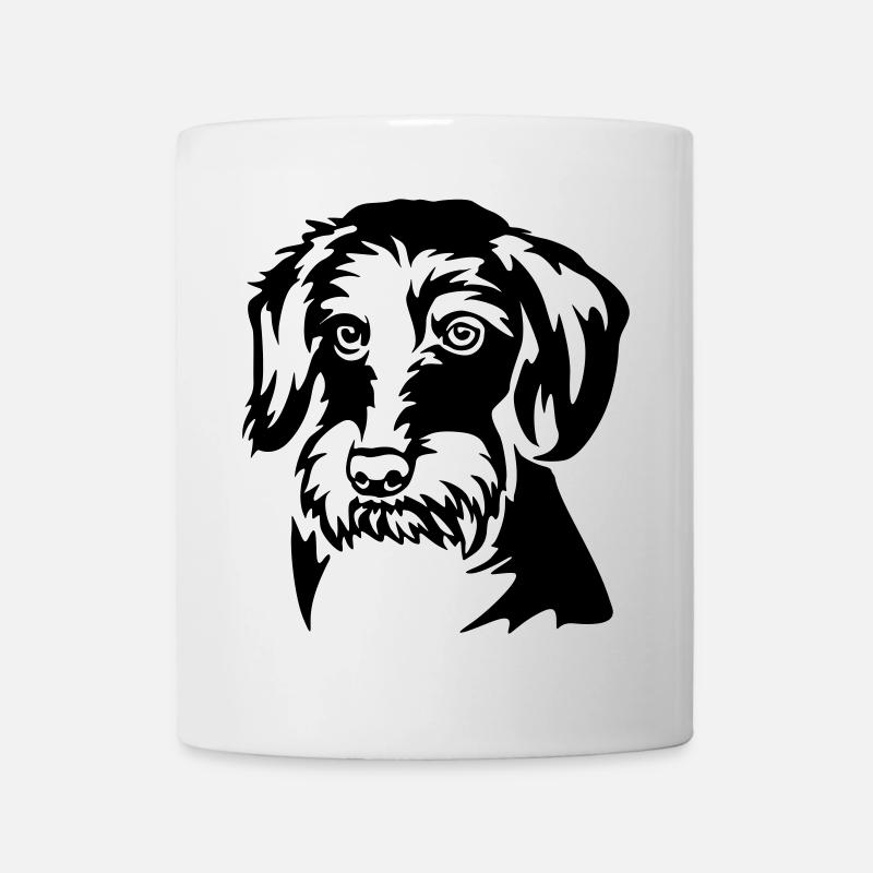 Dackel Kopf - Tasse - Weiß